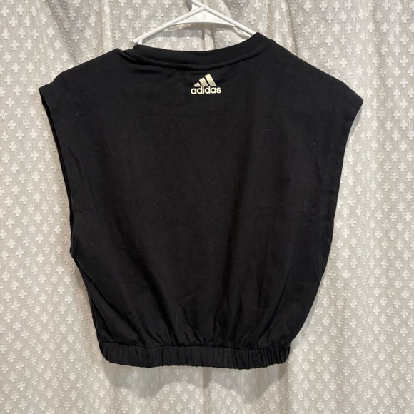 Adidas x Farm Rio Black Logo Cropped Tank Top - Picture 3 of 5